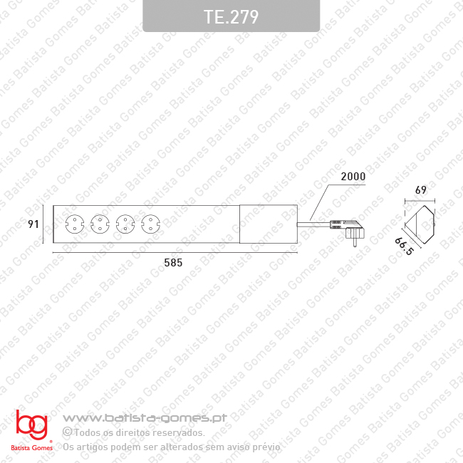 Tomada el�trica de sobrep�r ajust�vel